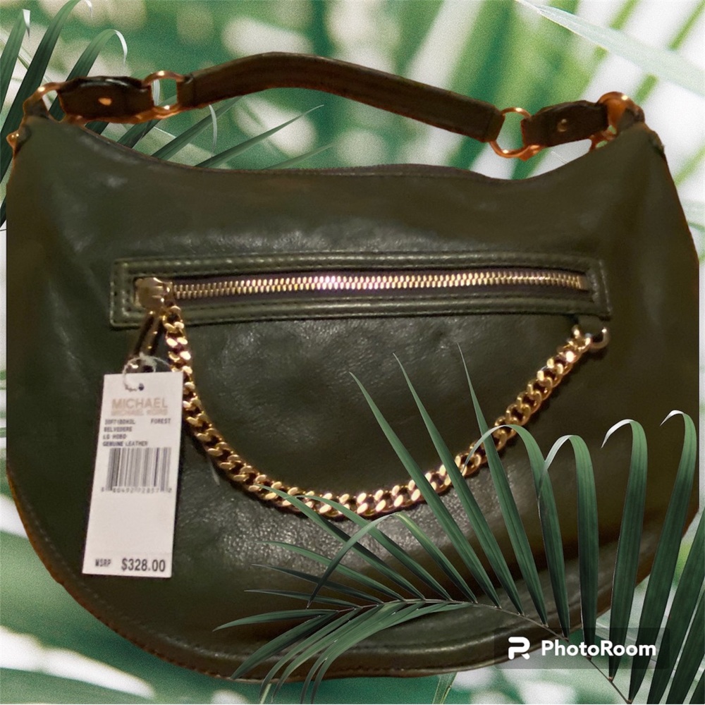NWT Michael Kors LG Hobo Genuine Leather